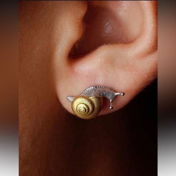 Snail Earrings S972 - Picture 1 of 3